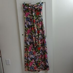 Band of Gypsies Floral Strapless Maxi Dress XS Whimsical Feminine Boho Beach